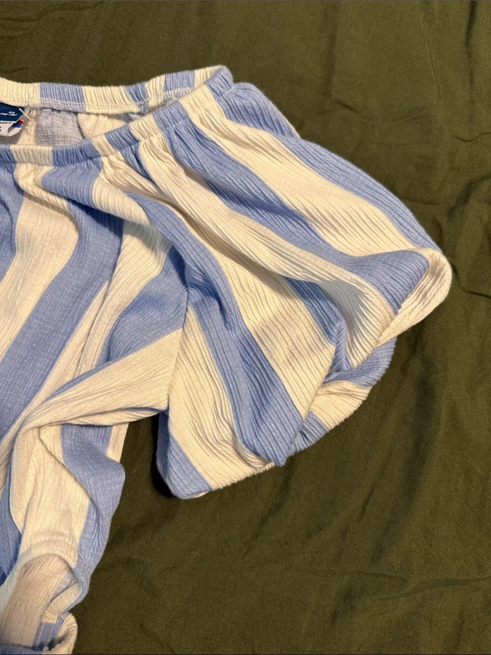 Old Navy Blue and White Striped Girls Romper Jumpsuit